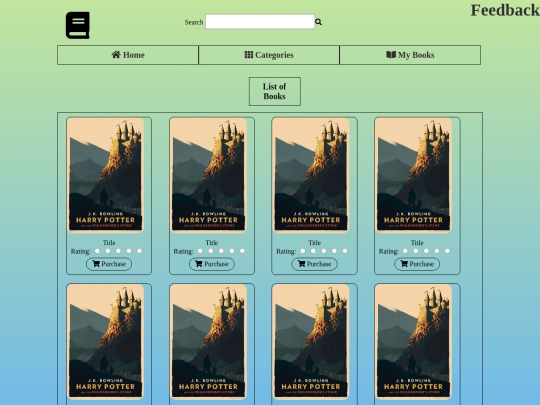 list-of-books screenshot
