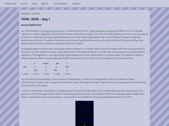 blog/2023/3/4/7drl_2023_day_1 screenshot