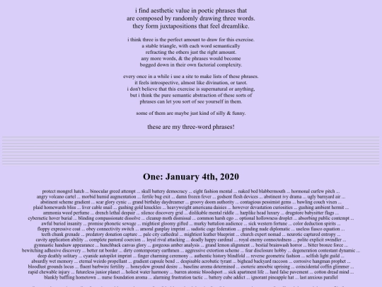 process/threewordphrases screenshot