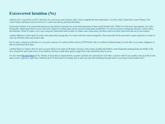 extravertedintuition screenshot