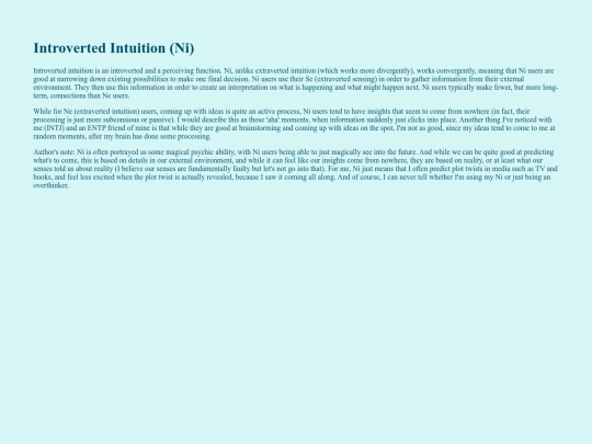 introvertedintuition screenshot