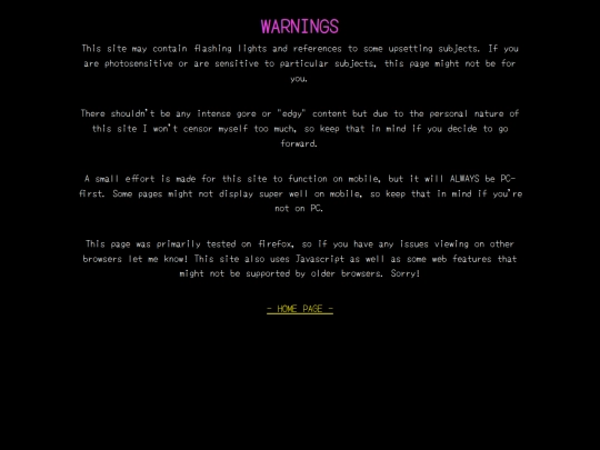 warnings screenshot