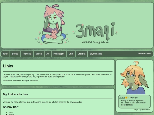 Links screenshot