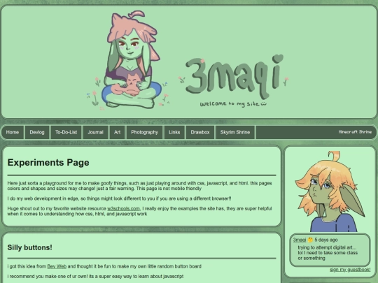 experiments screenshot