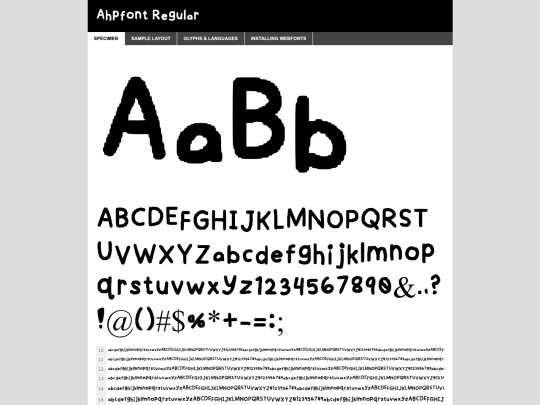 Font/ahpfont-regular-demo screenshot
