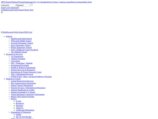 Marlborough High School - Index screenshot