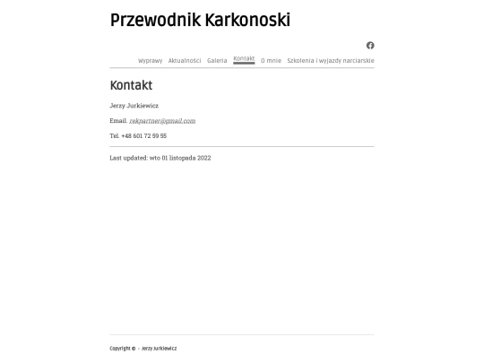 pages/kontakt screenshot