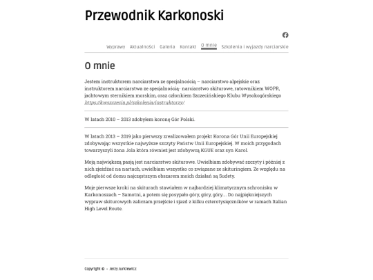 pages/o-mnie screenshot