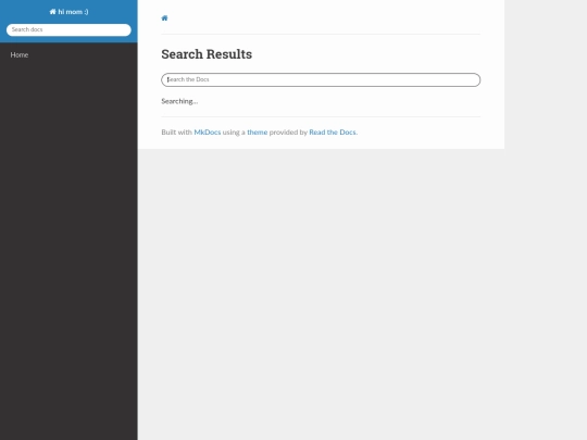 mkdocs/search screenshot