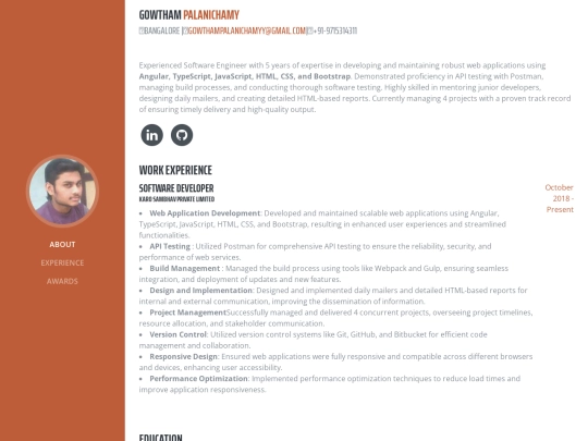Gowtham/gowthamResume screenshot