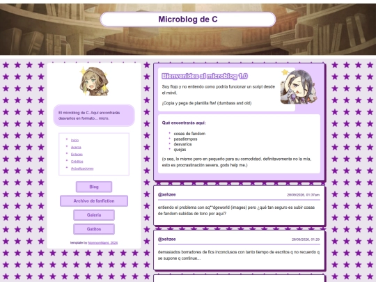 blog/microblog screenshot