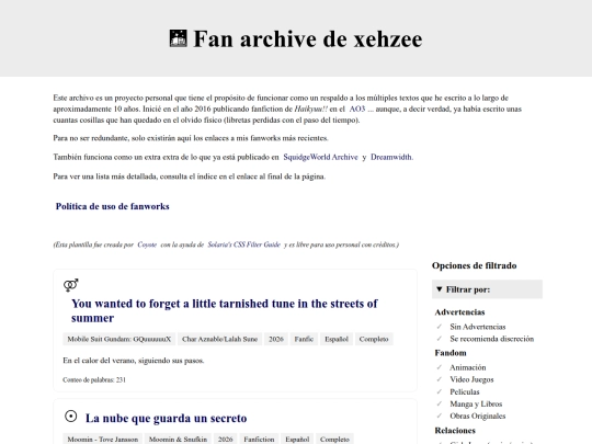 fan_archive/archiveindex screenshot