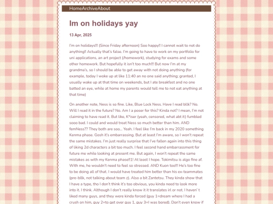 blog/posts/2025-04-13-Im-on-holidays-yay screenshot