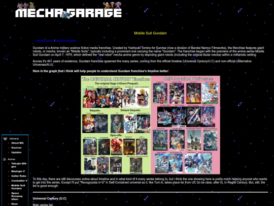 neocities-mechagarage/gundam screenshot