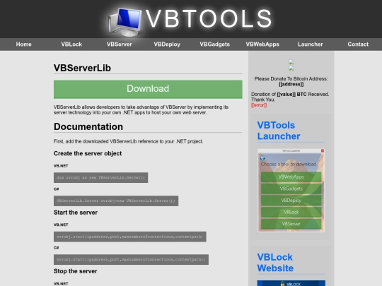 vbserverlib screenshot