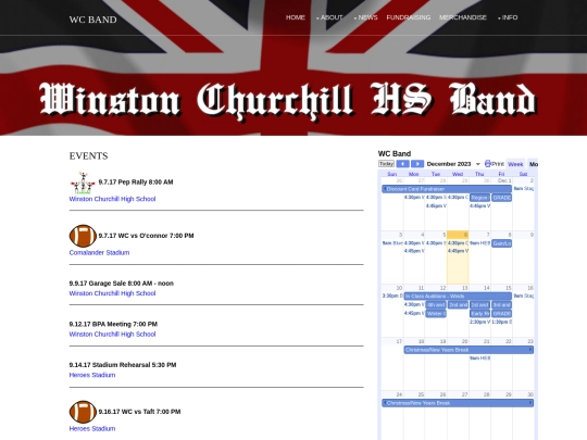 WCBand/events screenshot