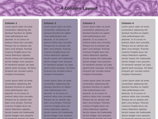 4columnlayout screenshot