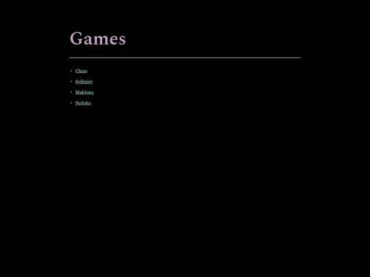games screenshot