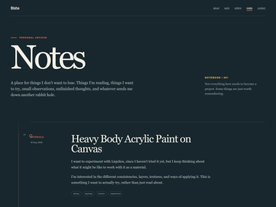 notes screenshot