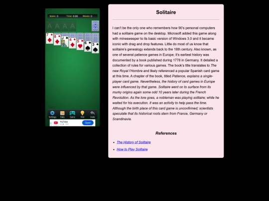 solitaire screenshot