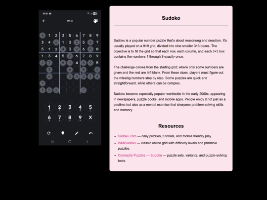 suduko screenshot