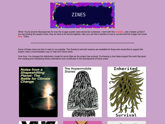 zines screenshot