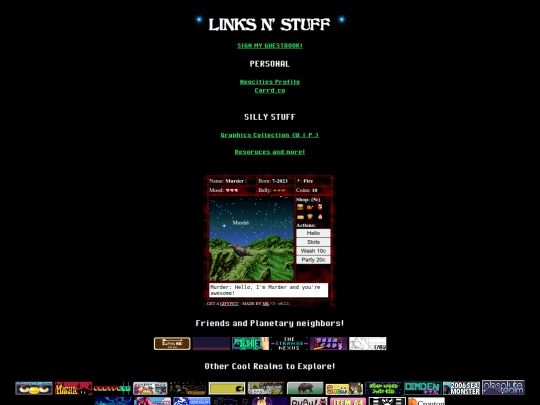 links screenshot