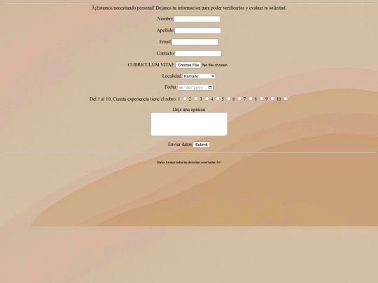 pagina dream/ENCUESTA screenshot