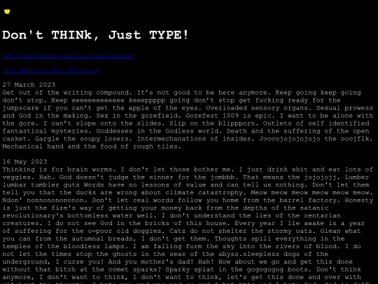 nothinkjusttype screenshot