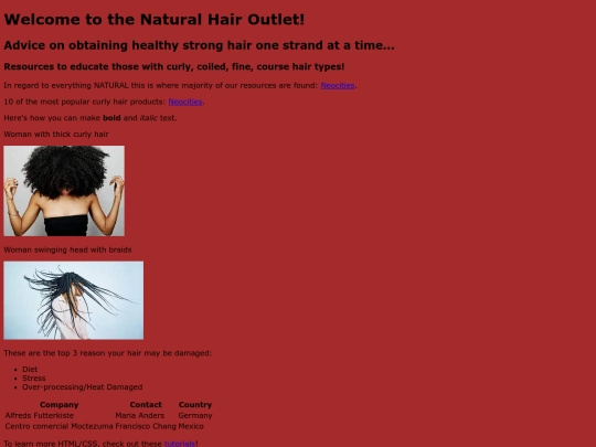 NaturalHairOutlet screenshot