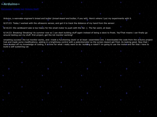 web pages/arduinostuff screenshot
