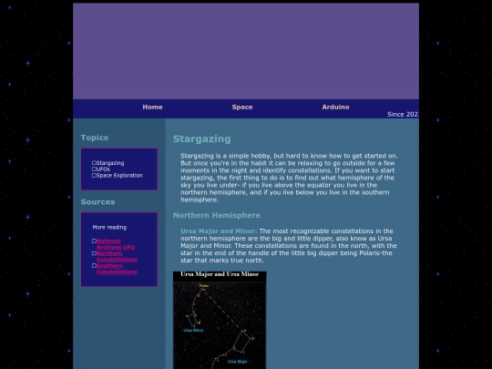 web pages/ufo screenshot
