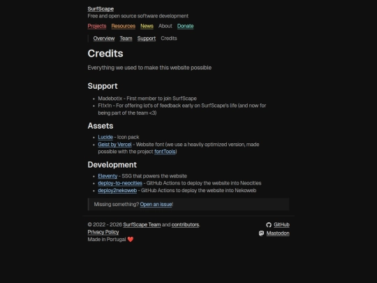 about/credits screenshot