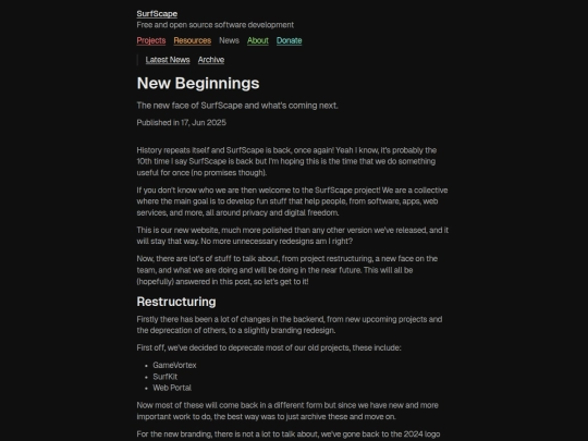 news/new-beginnings screenshot