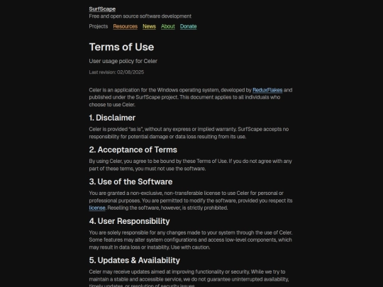 projects/celer/legal/terms screenshot