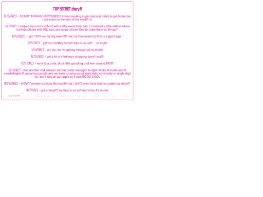 mydiary screenshot