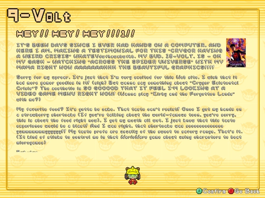party/bios/9volt screenshot