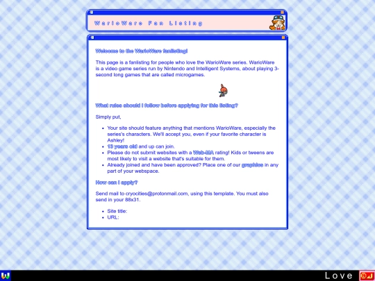 retro/fanlist screenshot