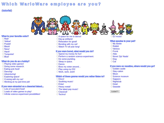 retro/pquiz screenshot
