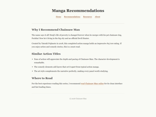recommendations screenshot