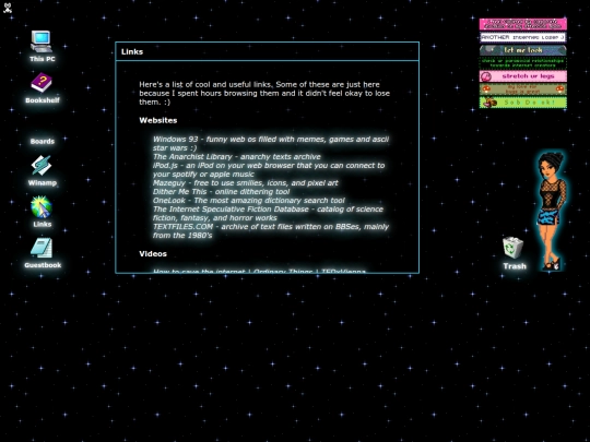 links screenshot