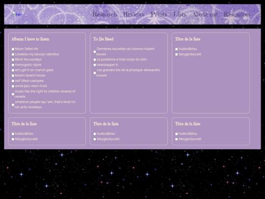 lists screenshot