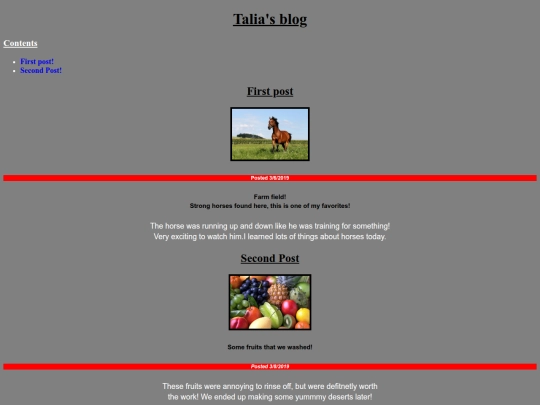 Blog screenshot