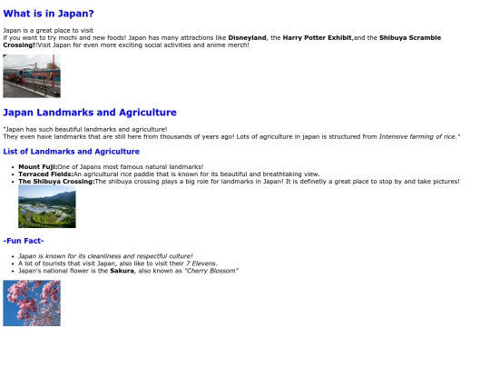 Travel Webpage screenshot