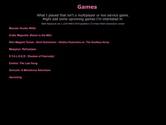 pages/games screenshot