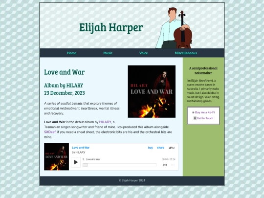 music/loveandwar screenshot