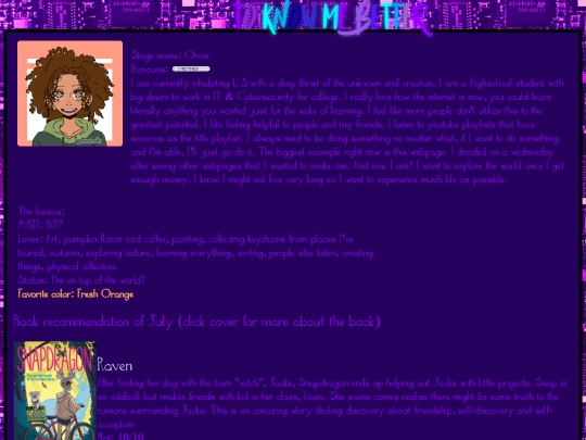 About-me screenshot