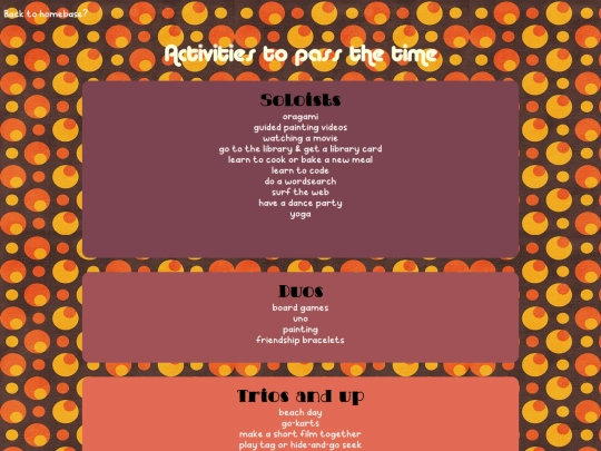 activities screenshot