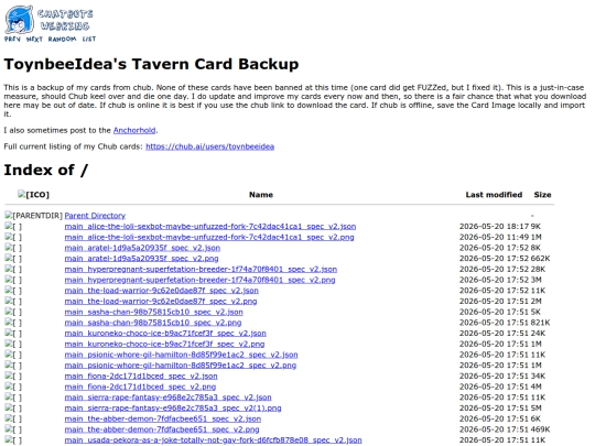 index screenshot