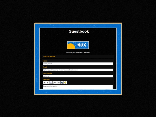 guestbook screenshot